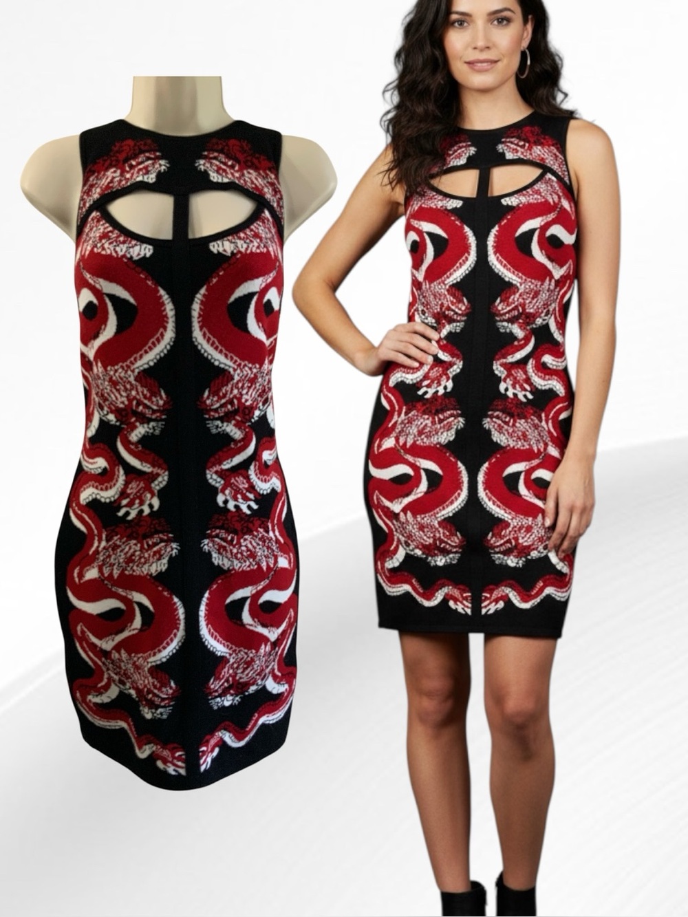 Guess Marsha Dragon Sleeveless Sweater Dress Size Small